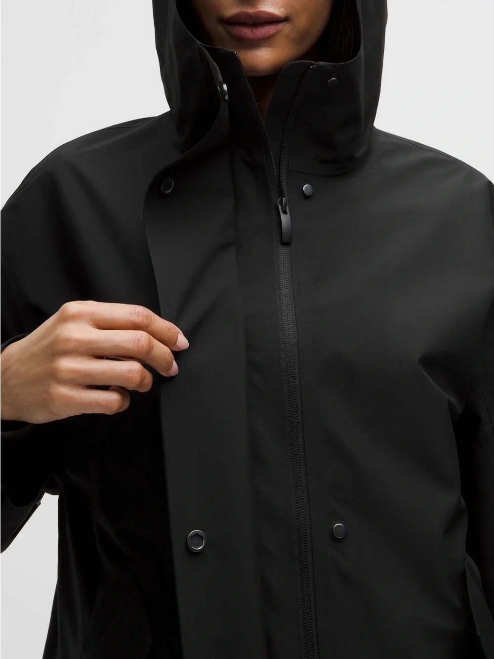 New LULULEMON Oversized Cocoon Raincoat Jacket Rain Coat, Medium, Black